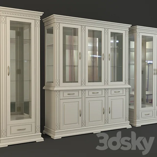 Cabinet with showcase 3DSMax File