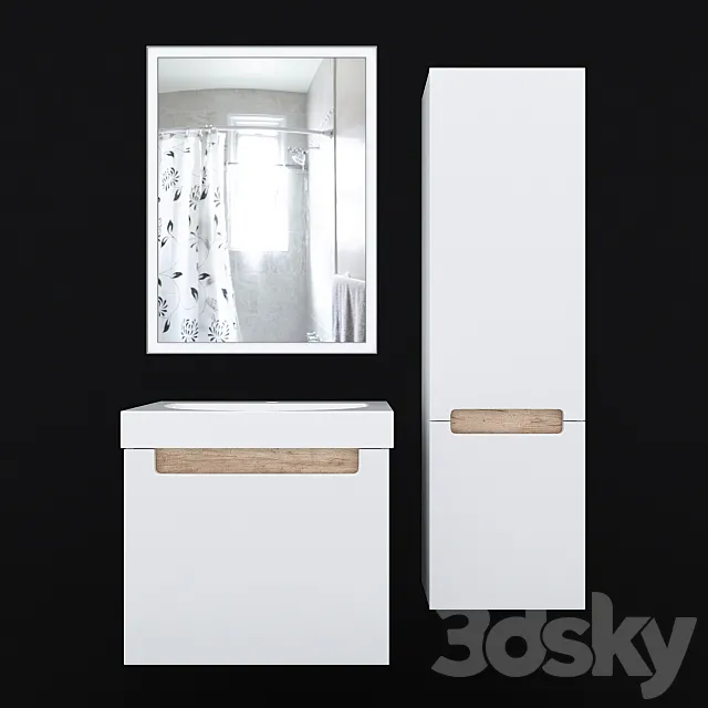 Cabinet with sink Kerama Marazzi BUONGIORNO 60 3ds Max