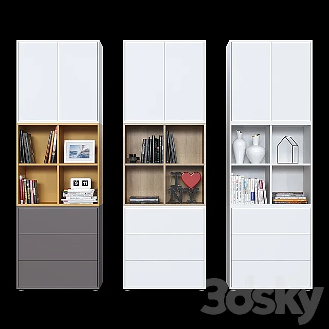 Cabinets IKEA Eket (6 color options). 3ds Max