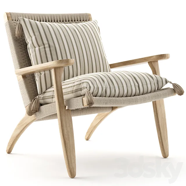Cable Lounge Armchair Natural 3DSMax File