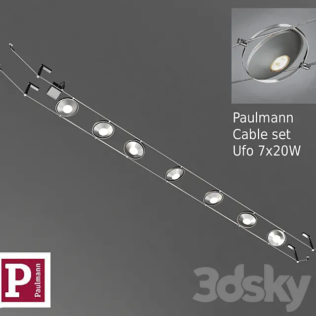 Cable set Paulmann “Ufo” 3DSMax File