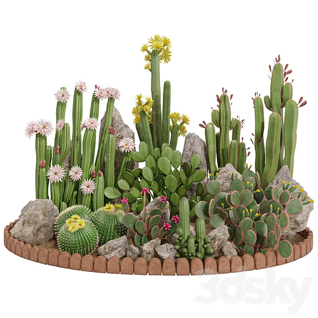 Cactus Garden Set 06 3dsMax Model