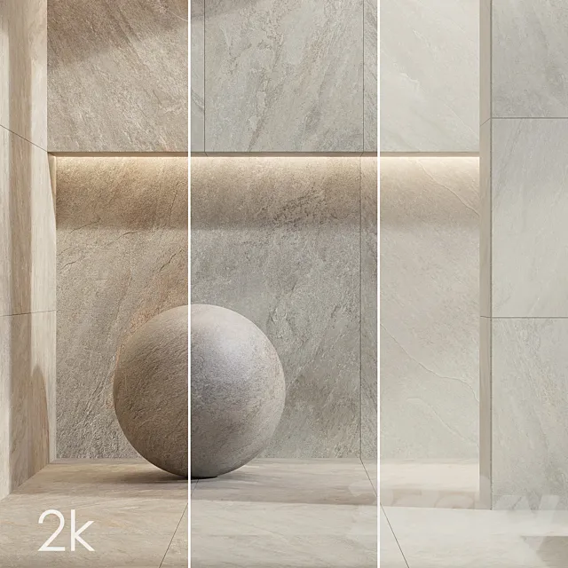 Caesar Set 31 – Quartz BUNDLE – 4 types: Brown Light Grey Dark Gray 3ds Max