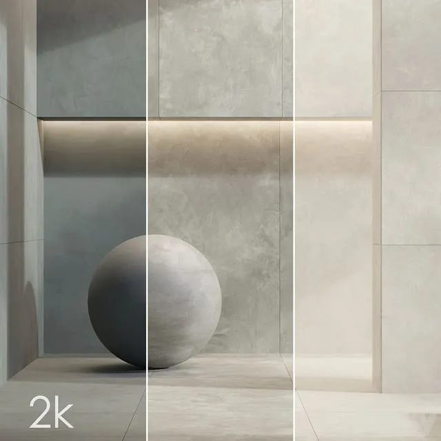 Caesar Set 33 – Concrete Porcelain Tiles BUNDLE – 3 types Grey Black Beige 3dsMax Model