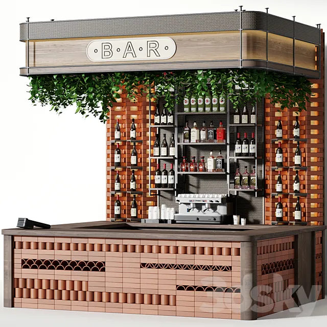 Cafe bar 002 3dsMax Model