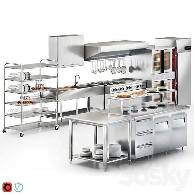 Cafe equipment 02 3ds Max