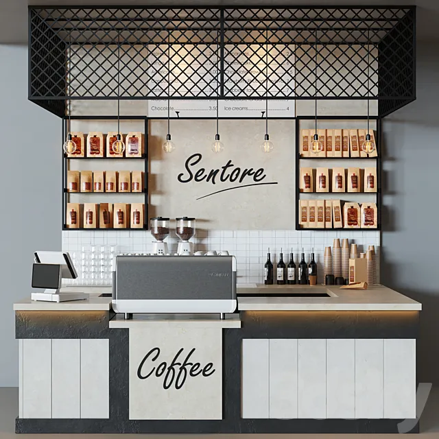 Cafe sentore 3ds Max