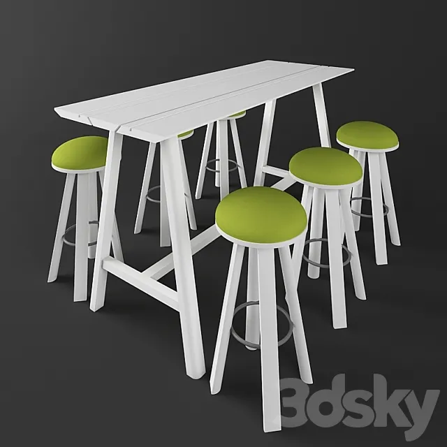 CAFE TABLE 3DS Max Model