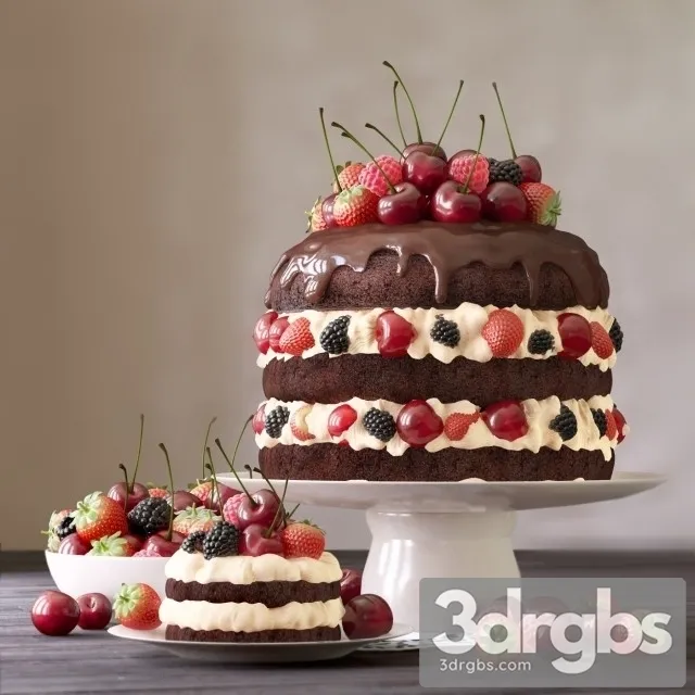Cake and Cake With Berries 3dsmax Download