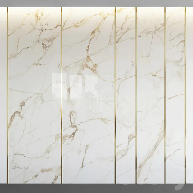 Calacatta Gold Wall Panel 3ds Max