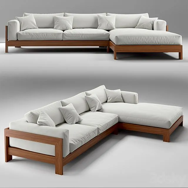 Caleb L-Shaped Sofa 3dsMax Model