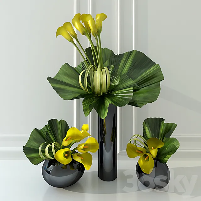 Calla lily yellow 3DS Max Model