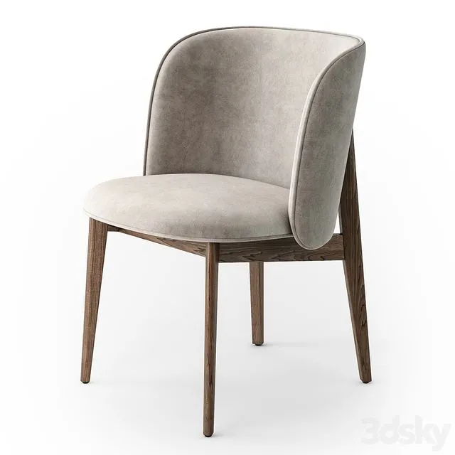 Calligaris Abrey wood armchair 3dsMax Model