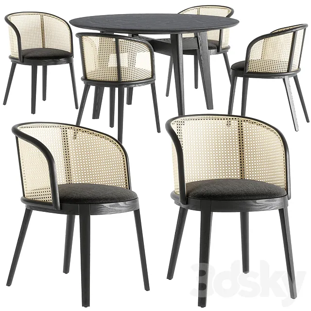 Calligaris adel chair set 3ds Max