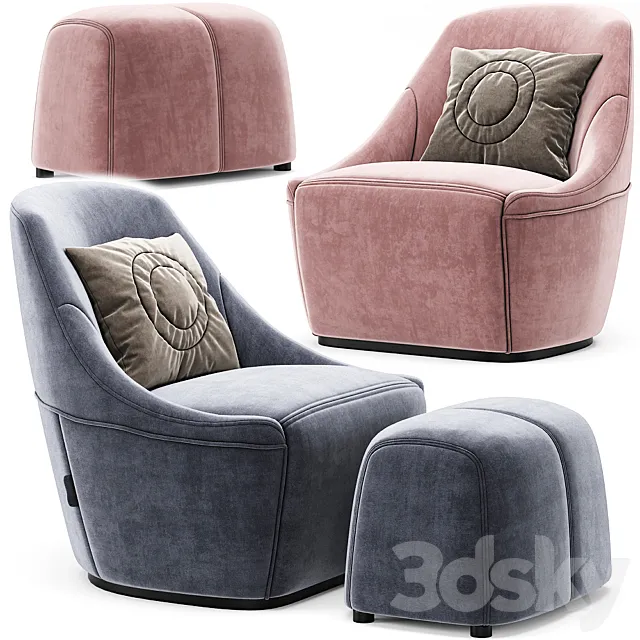 Calligaris Alma Swivel Chair 3DS Max Model