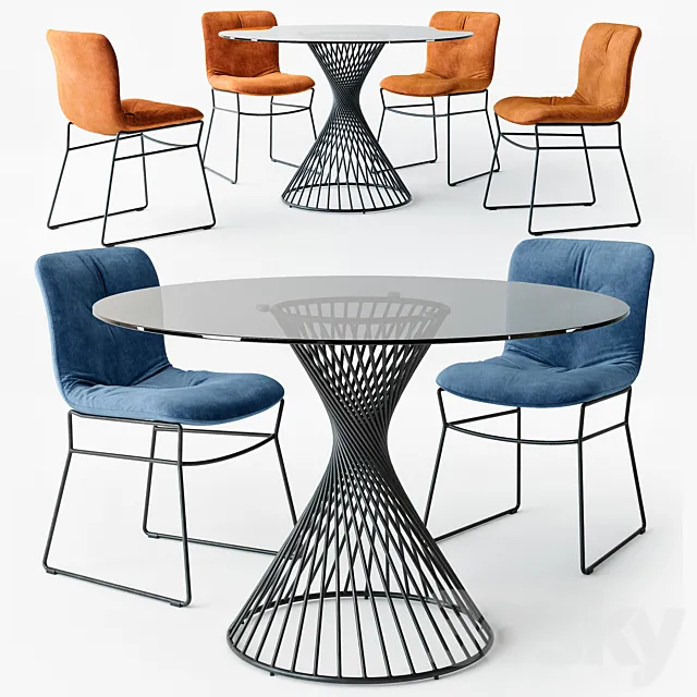 Calligaris Annie chair Vortex table 3DS Max Model