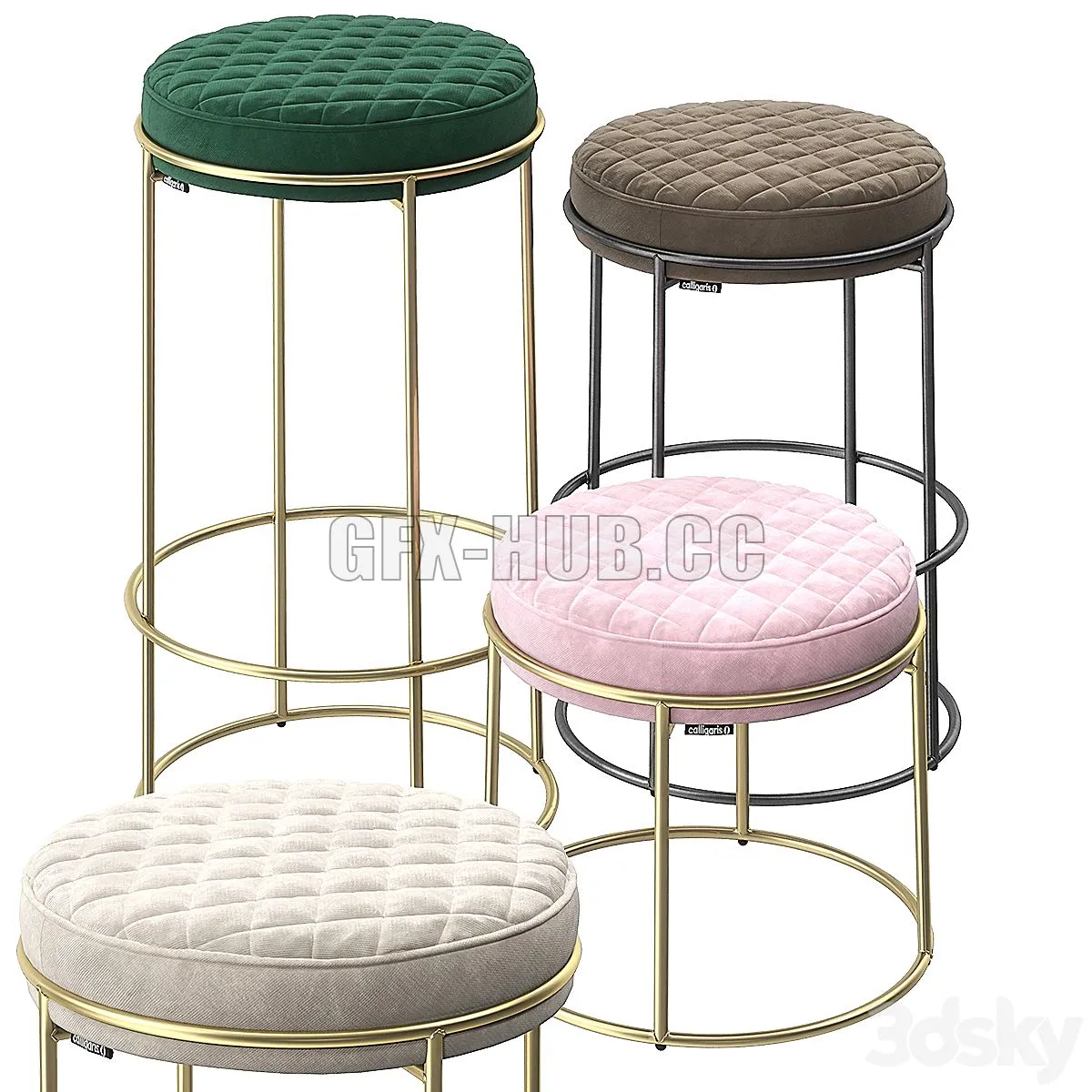 Calligaris atollo stools 3dsMax Model