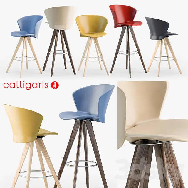 Calligaris Bahia w stool 3DSMax File