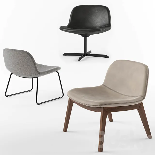 Calligaris college lounge chair 3ds Max