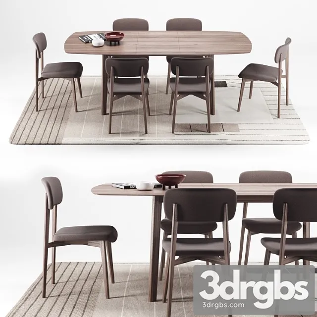 Calligaris cream table + stockholm chair 2 3dsmax Download