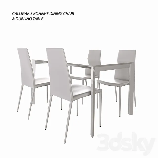 Calligaris dining chair & Dublino table 3DSMax File