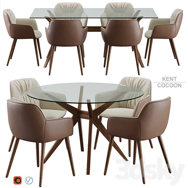 Calligaris kent+cocoon 3ds Max