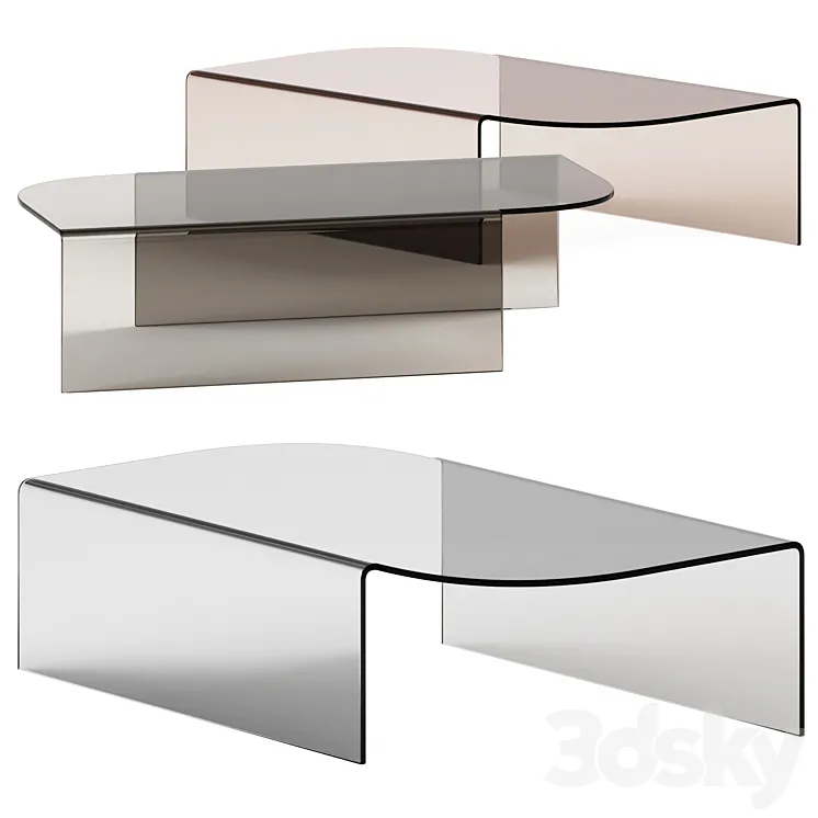 Calligaris Merian Coffee Table \/ Glass table 3DS Max
