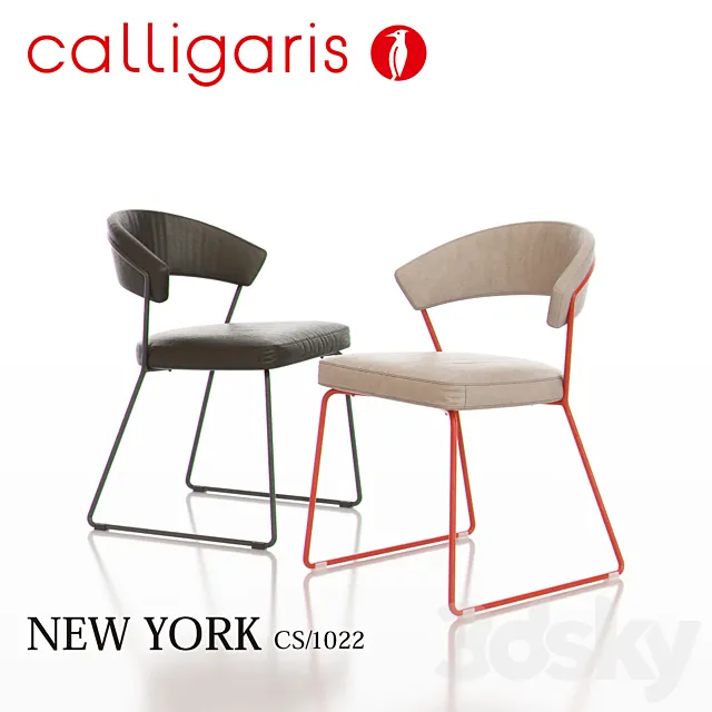 CALLIGARIS NEW YORK Metal Chair CS1022 3DS Max Model