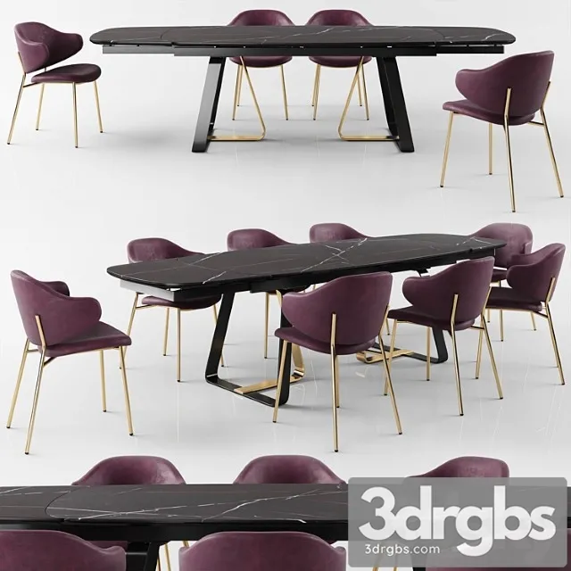 Calligaris sunshine tavalo table Holly chair 2 3dsmax Download