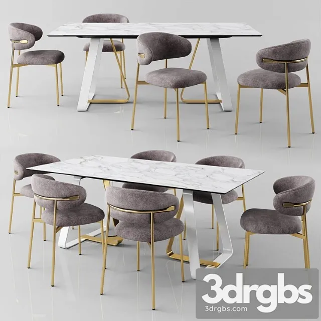 Calligaris sunshine tavalo table Oleandro chair 2 3dsmax Download