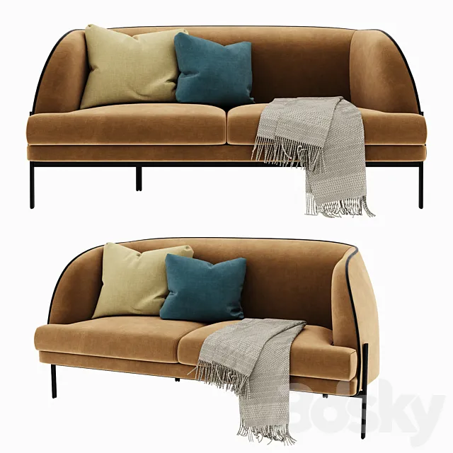 Calliou double sofa 3DSMax File