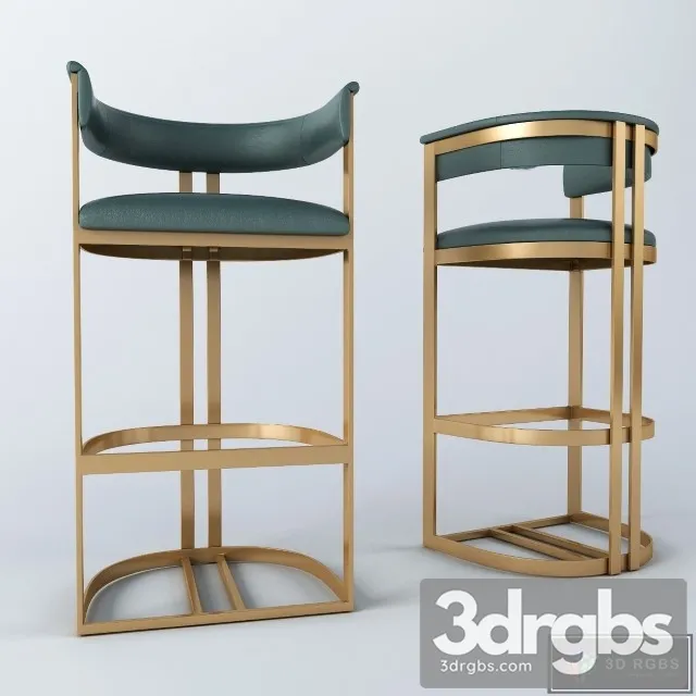 Calvin Bar Chair In Antique Brass 3dsmax Download
