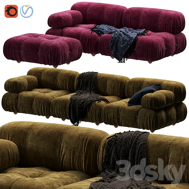 Camaleonda Sofa by B&b Italia 3DS Max Model