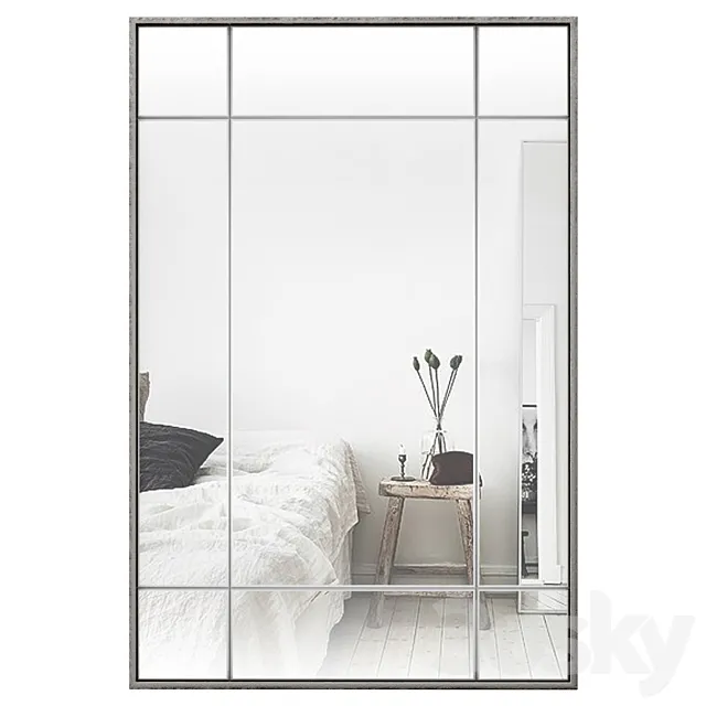 Cambon Metal Framed Geometric Beveled Wall Accent Mirror W001537489 3DS Max Model