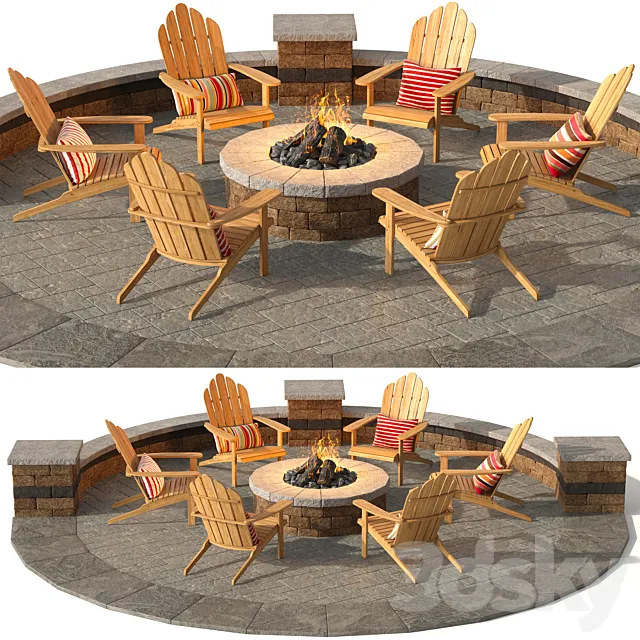 Campfire place 4 3DS Max Model