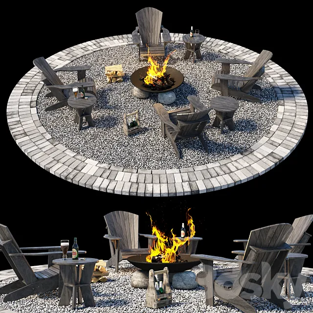 Campfire zone 3DSMax File