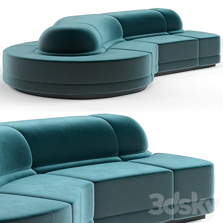 Canapé rond sofa 3DS Max