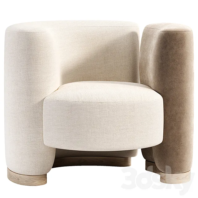 Candelaria Contemporary Armchair 3ds Max