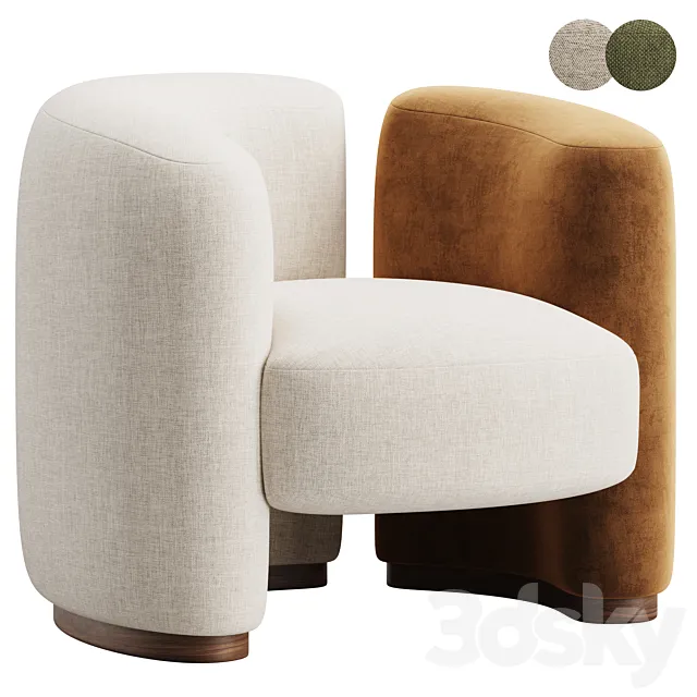 Candelaria Contemporary Armchair 3dsMax Model