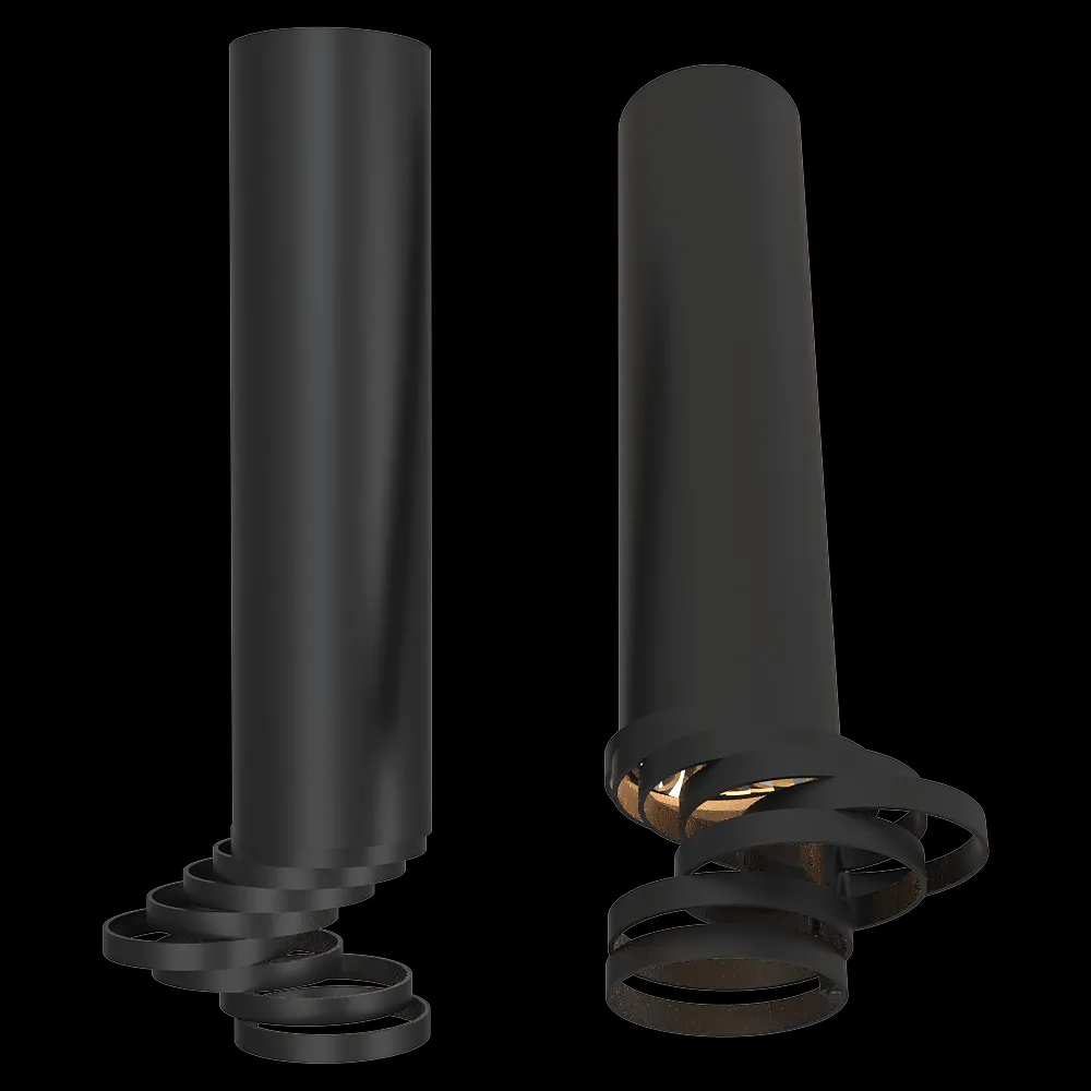Candellux Lighting – Ceiling lamp Black Tube with adjustable rings 3ds Max