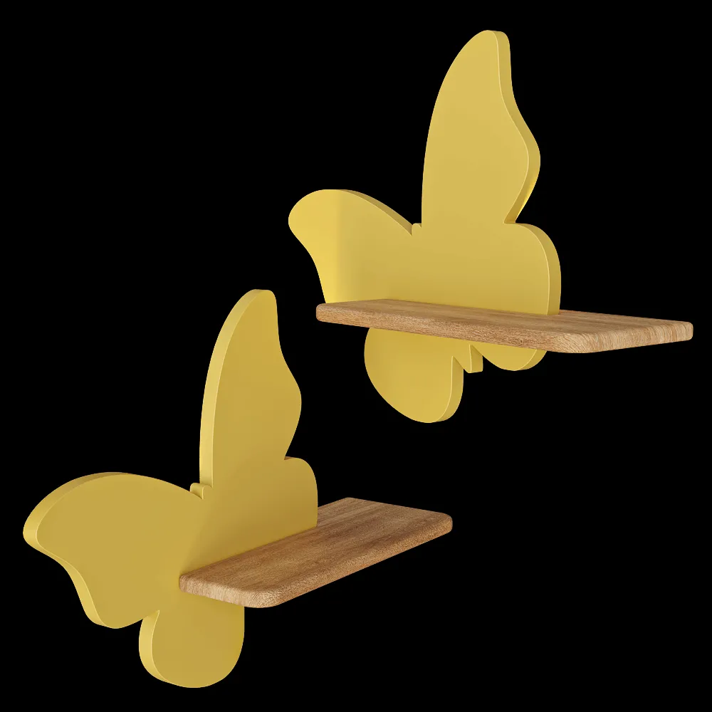 Candellux Lighting – Wall lamp and shelf 5W LED 4000K IQ Kids Butterfly gold 21-85153 3ds Max