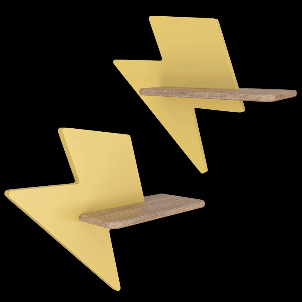 Candellux Lighting – Wall lamp shelf for children Yellow Lightning 3ds Max