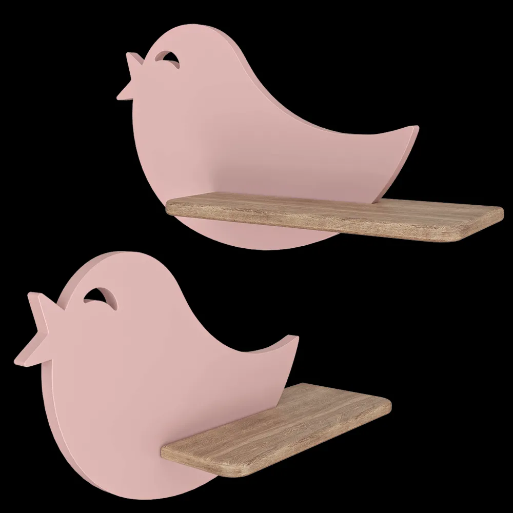 Candellux Lighting – Wall lamp shelf Pink bird 3ds Max