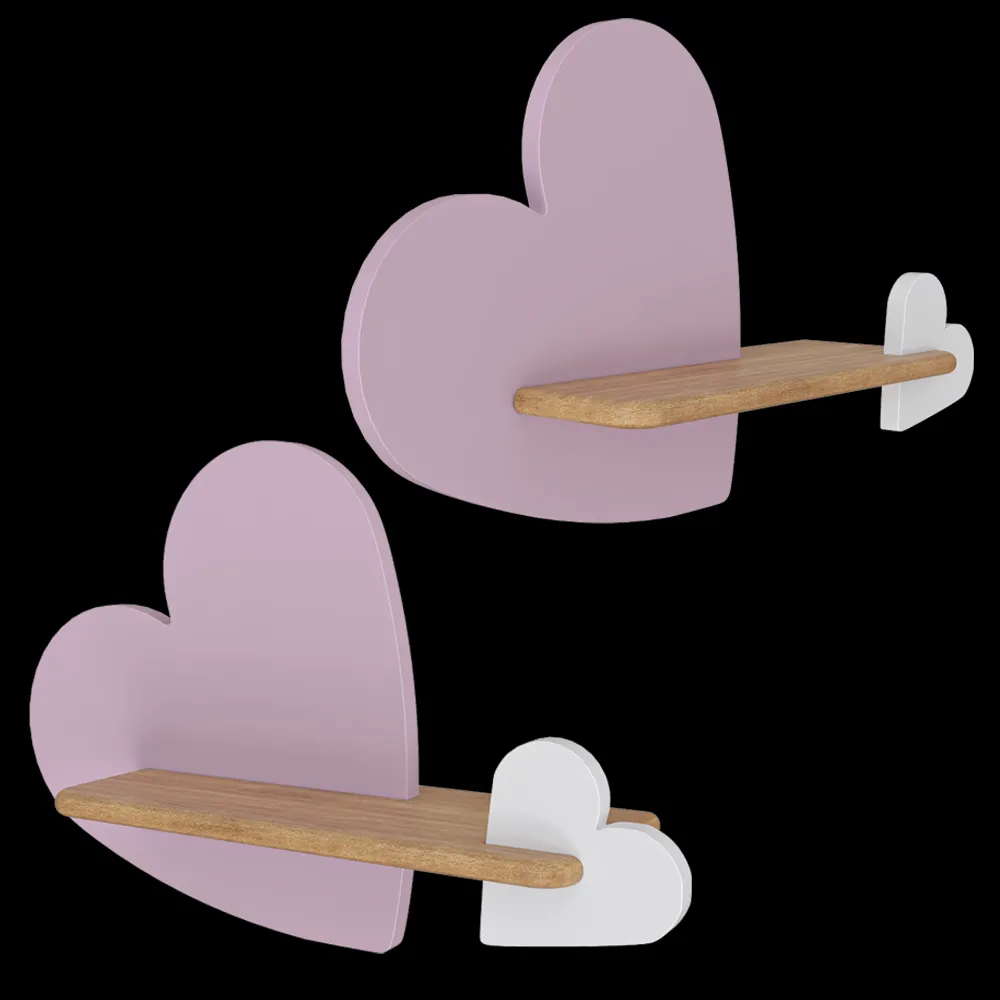 Candellux Lighting – Wall lamp shelf pink Heart 3ds Max