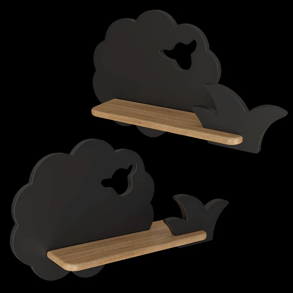 Candellux Lighting – Wall lamp shelf Sheep Black 21-84828 3ds Max