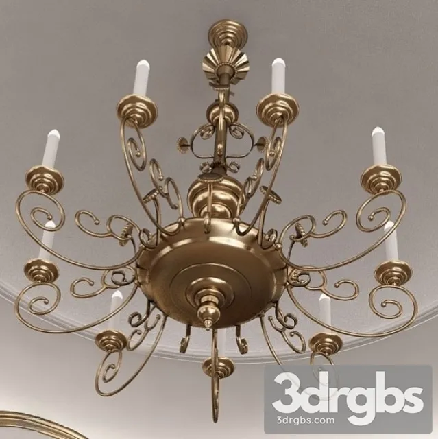 Candle Classic Chandelier 3dsmax Download