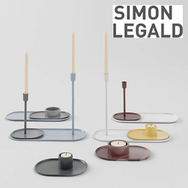 Candle holders by Simon Legald 3DS Max Model