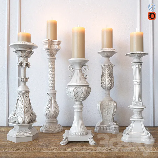 Candleholders 3DS Max Model