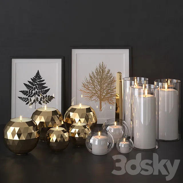 Candles 3DS Max Model