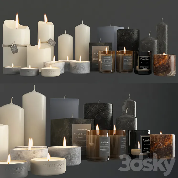 Candles 3DS Max Model